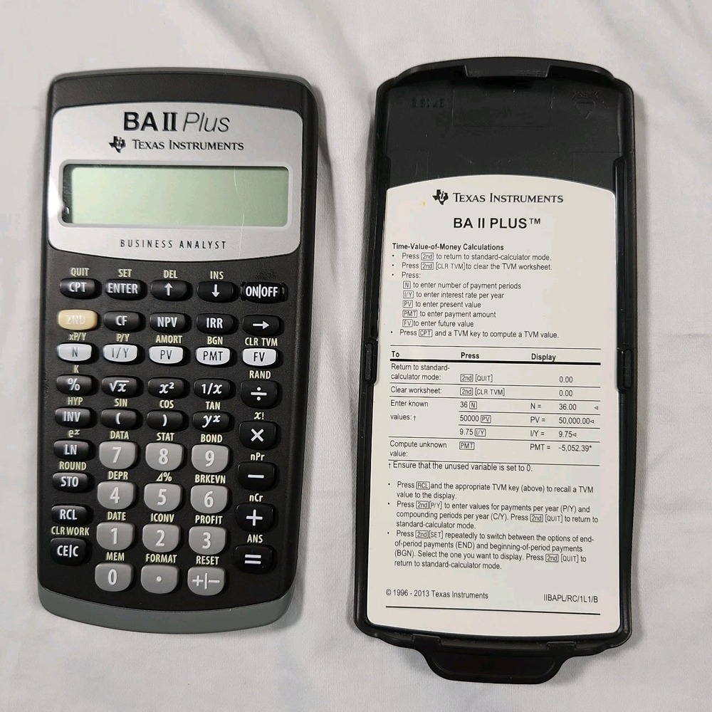 Texas Instruments BA II Plus Professional Calculator New Battery Tested - Picture 3 of 5